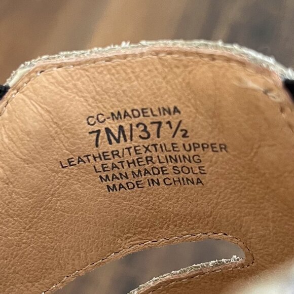 Corso Como Madelina Snakeskin Strappy Block Heel Ankle Strap Sandal Size 7 Multi - Picture 12 of 13